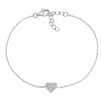 Bracciale Amen Donna Cuori in Argento Zircone BRHBBZ - BRHBBZ